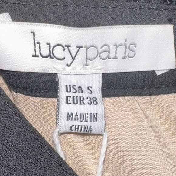 NWT Lucy Paris Black Lace Halter Off the Shoulder Maxi Dress - Picture 3 of 6